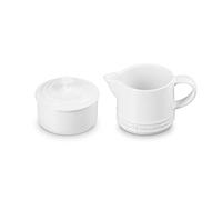 Le Creuset Stoneware Signature Cream & Sugar Set, White, Cream: 300 ml., Sugar: 8oz,