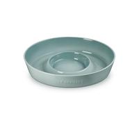 Le Creuset Stoneware Signature Oval Chip and Dip Platter, 13", Sea Salt