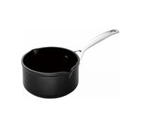 Le Creuset Toughened Non-Stick 16cm Milk Pan w/ 2 Pouring spouts, Aluminium, 51109160010002 , Black