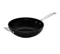 Le Creuset Toughened Non-Stick 30x9cm StirFrying Pan w/Helper Handle, Aluminium, 51104300010202, Black