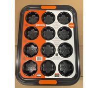 NonStick Carbon Steel Bakeware 12 Cup Mini Muffin Tray Black 30 cm 94101300000000