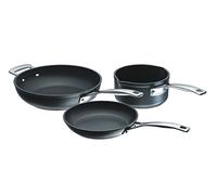 Le Creuset Toughened Non-Stick Cookware Set - 3 Pieces, Ø 16, 24, 26 cm, Black, 962103000