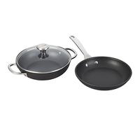 Le Creuset Toughened Nonstick Pro Cookware Set, 3pc. (9.5” Fry Pan & 2.5 qt. Braiser W/Glass Lid)