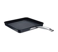 LE CREUSET Toughened Non-Stick Ribbed Square Grill Pan, 28 cm, Black, 967002280