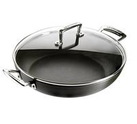 LE CREUSET Toughened Non-Stick Shallow Casserole Pot with Glass Lid, Ø 30 cm, Black, 962002300