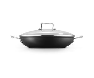 Le Creuset Toughened Non-Stick Shallow Casserole with Glass Lid 30cm