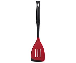 Le Creuset VE301-67 Revolution Bi-Material Slotted Turner, Nylon, Cerise (Cherry Red)