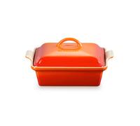 Le Creuset 23cm Deep Square Dish With Lid Volcanic