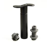 LE CREUSET Wine Pump and 3 Stoppers, Model WA-137, Black, 59014011007182