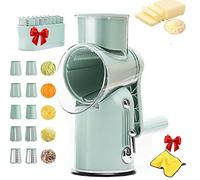 Le D'Affaires 5 in 1 Rotary Cheese Grater, Vegetable Slicer, Easy Cleaning (Green)