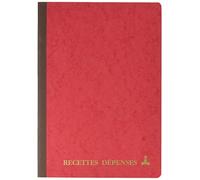 le dauphin - Ref. 3931D - 1 stitch - Dimensions 29.7 X 21 cm - A4 format - Receipts-expenses - 80 pages - Soft cover in glossy card in random colours: yellow, green, red, green