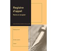 Le Dauphin - Ref 53937D - Box of 35 Annual Daily Call Records - Dimensions 29.7 x 21 cm - 40 Pupils to Copy Over 12 Months - 24 Pages - Orange Soft Cover