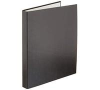 le dauphin - Ref. 955079D - 1 NEUTRAL EMPTY black binder without marking - Spine 37 mm - 4 rings - Plastic cover, paper interior - Vertical format 29.7 x 21 cm