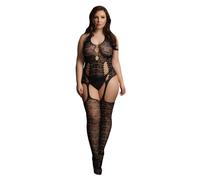 Le Desir Lace Suspender Bodystocking - Queen Size