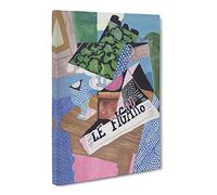 Le Figaro By Juan Gris Canvas Print | Gallery Wrapped 30mm Frame Wall Art | 20x14 inches | Ready to Hang | Classic Picture | Living Room Bedroom Lounge Office