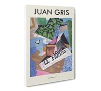 Le Figaro By Juan Gris Canvas Print | Gallery Wrapped 30mm Frame Wall Art | 24x16 inches | Ready to Hang | Classic Picture | Living Room Bedroom Lounge Office