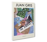 Le Figaro Juan Gris Canvas Print | Gallery Wrapped 30mm Frame Wall Art | 30x20 inches | Ready to Hang | Contemporary Picture | Living Room Bedroom Lounge Office