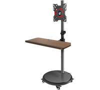 le Floor TV Stand on Wheels - VESA 200x200mm, Adjustable Height, 30kg Capaci, Perfect for Live Video Meetings & Business Presentats