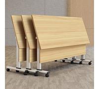 le Folding Conference Table Set3PCS with Wheels SpaceSaving Design for Offices & Events Yellow 140x50x75cm Ideal for Corporate Semi & Gatherings