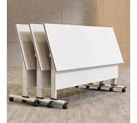 le Folding Conference Table with Wheels3PCS SpaceSaving Seminar Desk for Offices & Meeting Rooms 120x50x75cm Ideal for Corporate Events & Worhops White