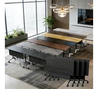 le Folding Conference Tables with Wheels Set of 2 47.2in Cherry Meeting Tables for Office Classroom Training & Conference Rooms Versatile and Portable