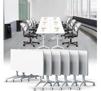 le Folding Cuter Desk 70.9" Wide Space Saving Tring Table with Silent Wheels Easy Setup for Offices & Conference Rooms Portable & Versatile Wortat