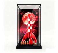 LE*-GO 21367 The Adventures of Tintin: Moon Rocket Acrylic Display Case Dustproof Display Box Compatible with Lego 21367 (Model Not Included) (Background)