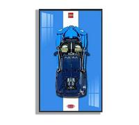 LE*GO 42083 Technic Bugattl Chir*on Wall Mount - Display Frame for LEGO Technic 42083, Compatible with LE*GO Car Models, 50 * 80cm, Ideal Gift for LEGO Enthusiasts, Wallboard Only (D)