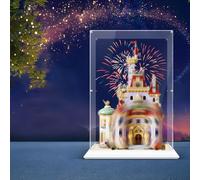 LE-GO 43263 Castle Acrylic Display Case -Clear Dustproof Showcase Box with Decorative Background-43263 Creative Gifts (Display Box Only) (Style B)
