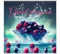 Le grand plongeon (Calendrier mural carré 2026 30x30 cm) Calendrier double avec une page pour vos prises de notes: Plongeon de fruits et légumes créé par l'intelligence artificielle.