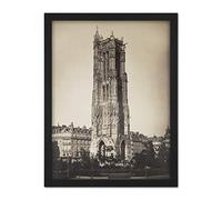 Le Gray Tour St Jacques Paris Tower Old Photo Artwork Framed Wall Art Print 18X24 Inch