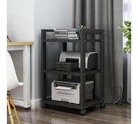 le HiFi Ste Rack 1 4 Levels Adjustable o Stand with Universal Wheels Multi Functal HiFi Fur for Living Room & Office Black (H79)