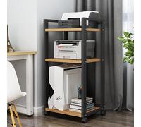 le HiFi Ste Rack with Wheels Adjustable 1 4 Levels o Stand Multi Functal HiFi Rack for Living Room & Office Black & Yellow o Sto Cabinet