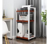 le HiFi Ste Rack with Wheels Multi Functal o Stand for Living Room & Office 1 4 Level HiFi Conent Sto Cabinet (White)