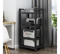 le HiFi Ste Rack with Wheels Multi Functal o Stand for Living Room & Office 1 4 Tier Universal HiFi o Cabinet Black H10