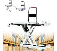 le Hydraulic Scissor Lift Table with Flatbed Truck - Portable Elevating Work Platform for Enhanced Worpace Efficiency and Safe Material Handling