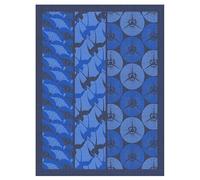 Le Jacquard Français 28541 Yukata Indigo Tea Towel 80 x 60 cm Cotton