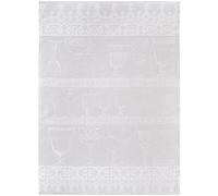 Le Jacquard Français Cristal Blanc 16214 Glass Cloth 60 x 80 cm Linen
