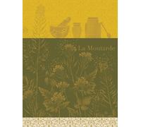LE JACQUARD FRANÇAIS Tea Towel Moutarde en Fleurs Jaune 60 x 80 cm Cotton