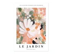 Le Jardin 1 Minimalist Abstract Poster Colorful Floral Prints Aesthetic Painting Modern Bedroom Bathroom Wall Decor, Archival Matte, A3 (Print Only) - 42x29.7cm