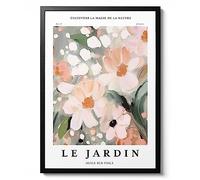 Le Jardin 2, Minimalist Print Abstract Art Exhibition, Floral Travel Home Wall Art Decor, Archival Matte, A3 (Print Only) - 42x29.7cm