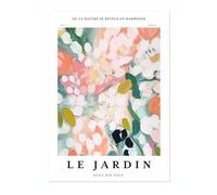 Le Jardin 3 Minimalist Abstract Poster Colorful Floral Prints Aesthetic Painting Modern Bedroom Bathroom Wall Decor, Archival Matte, A1 (Print Only) - 84.1x59.4cm