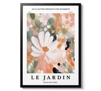 Le Jardin 3, Minimalist Print Abstract Art Exhibition, Floral Travel Home Wall Art Decor, Archival Matte, A2 (Print Only) - 59.4x42cm