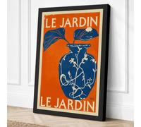 Le Jardin Art Deco Canvas Wall Art Print 18x12 Inch (46 x 30 cm)