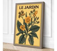Le Jardin Botanical Canvas Wall Art Print 36x24 Inch (91 x 61 cm)
