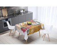 Le Jardin du Lin Kitchen Decoration, Tablecloth, 140 cm x 140 cm, Designed and Manufactured in Turkey