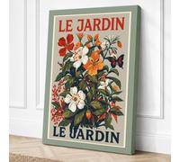 Le Jardin Floral Botanical Canvas Wall Art Print 30x20 Inch (76 x 51 cm)