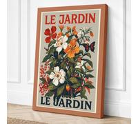 Le Jardin Floral Botanical Canvas Wall Art Print 36x24 Inch (91 x 61 cm)