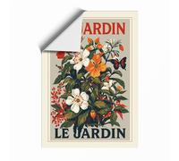 Le Jardin Floral Botanical Unframed Wall Art Print A4 (29.7×21cm), Wall Decor for Living Room, Bedroom, Office & Home, Art Gift