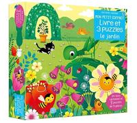 Le jardin - Mon petit coffret livre et 3 puzzles: Avec 1 livre cartonné et 3 puzzles de 9 pièces
